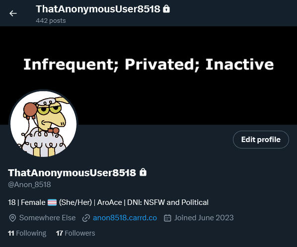 My old Twitter account